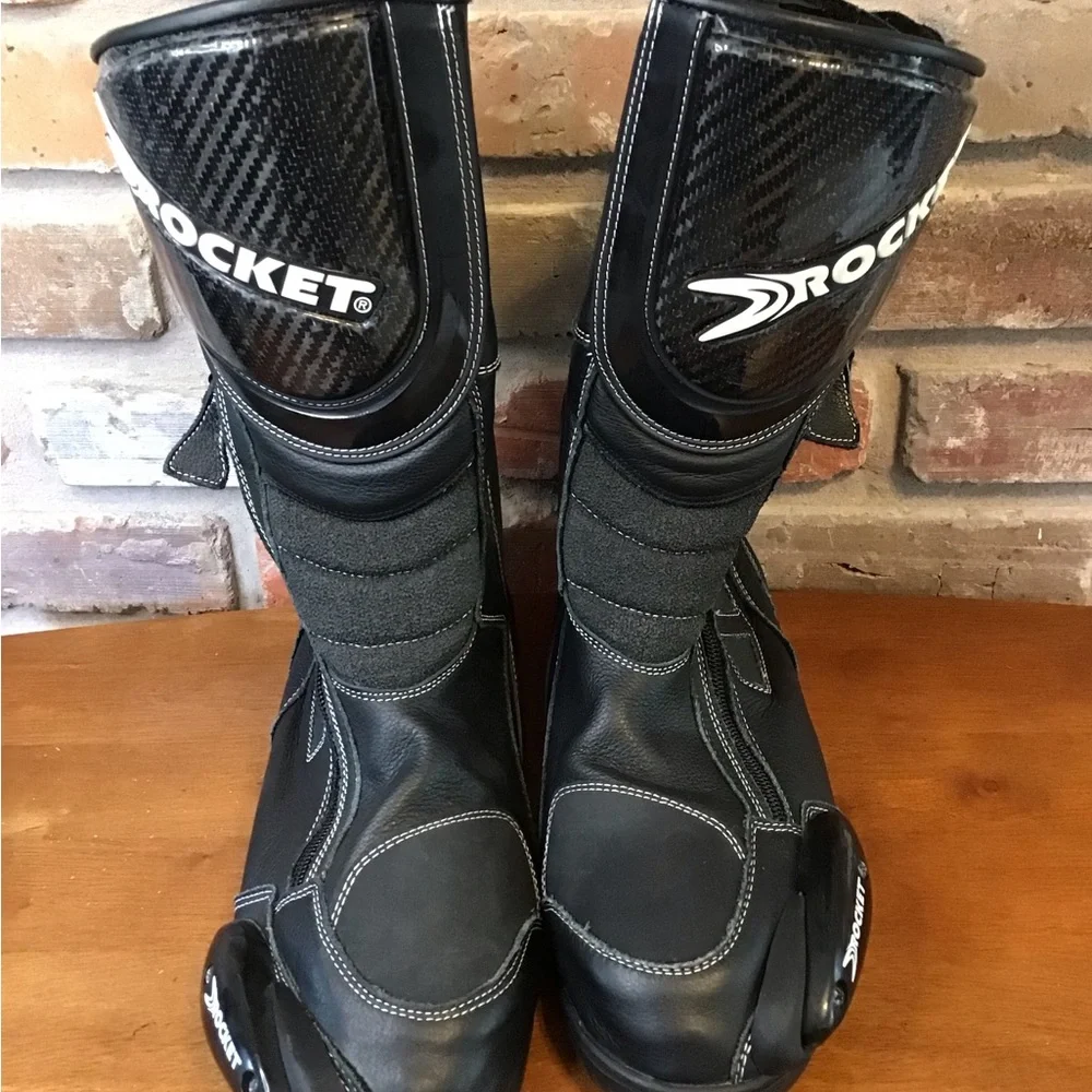 JOE ROCKET Black Motorcycle Racing Boots 9